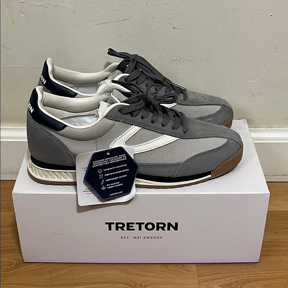 Tretorn Women's Rawlins 2.0 Grey Retro Sneakers
